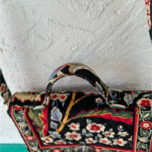 Vera Bradley Julia Versailles Turn Lock Flap Satchel Crossbody Matching Wallet - Picture 6 of 16